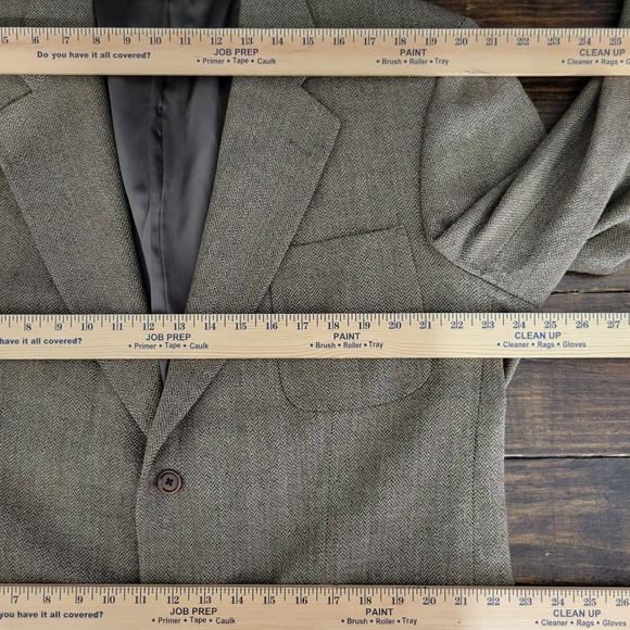 Eddie Bauer Men's Sport Coat Blazer Three Button‎ Brown Herringbone Wool 46L - Picture 3 of 16